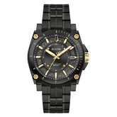 Bulova Black & Goldtone Icon Watch 98B408